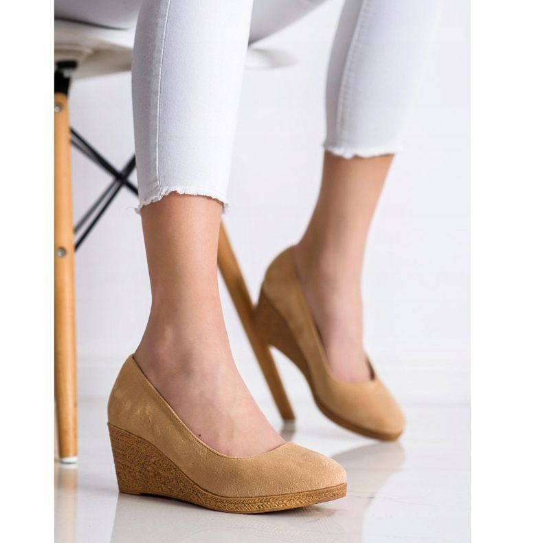 Goodin Leichte Keilpumpen beige 2