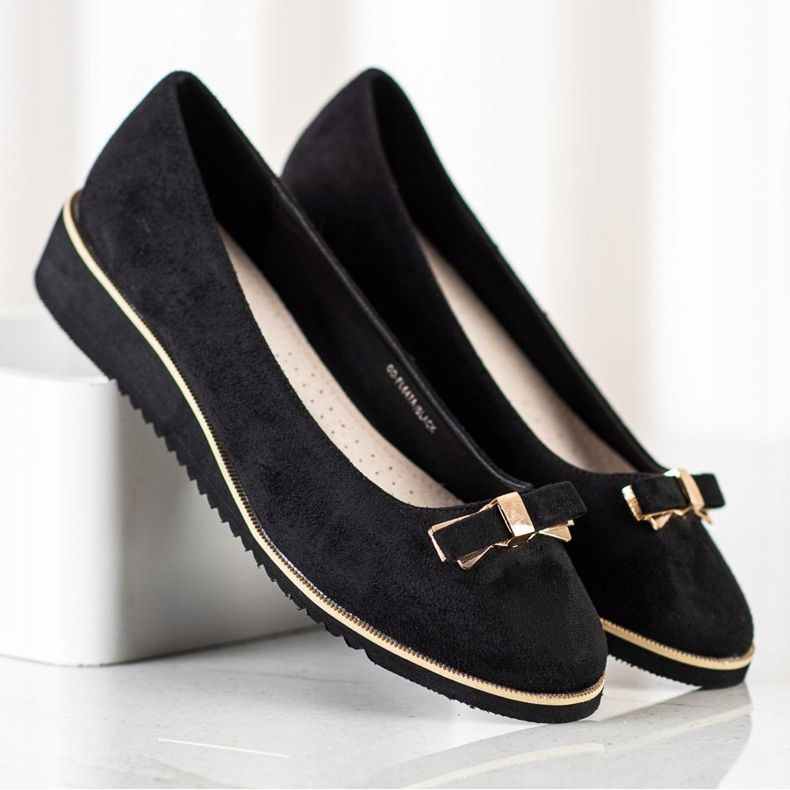 Goodin Schwarze Brogues mit Schleife 2