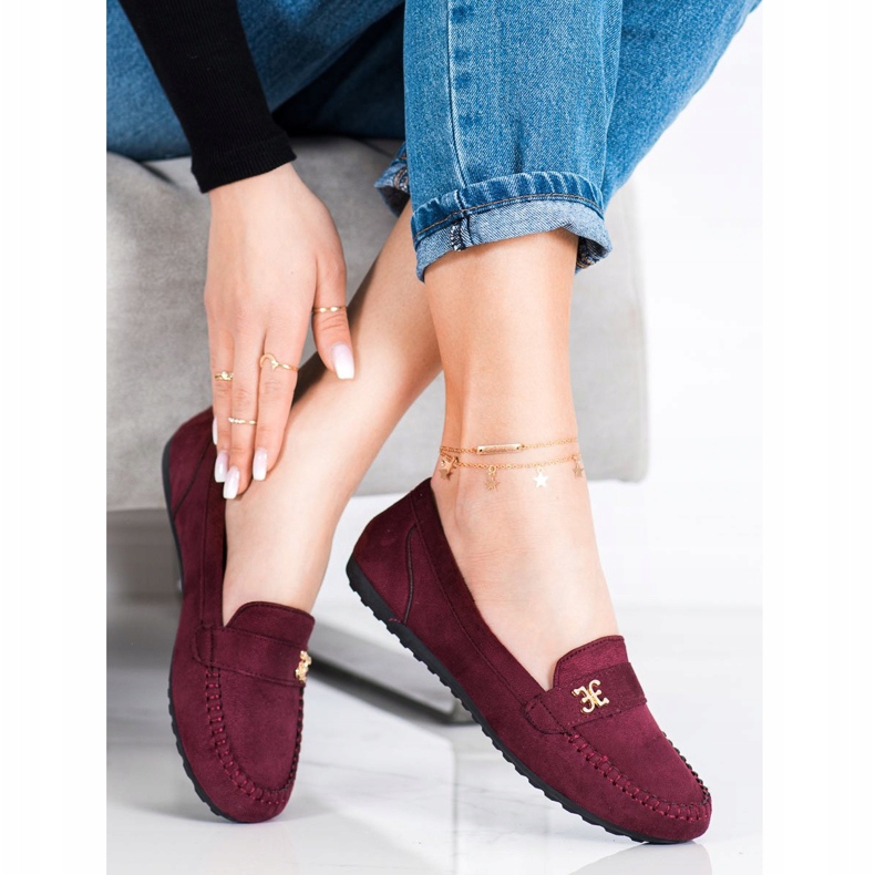 Fama Wildleder-Espadrilles mit Ornament rot 2