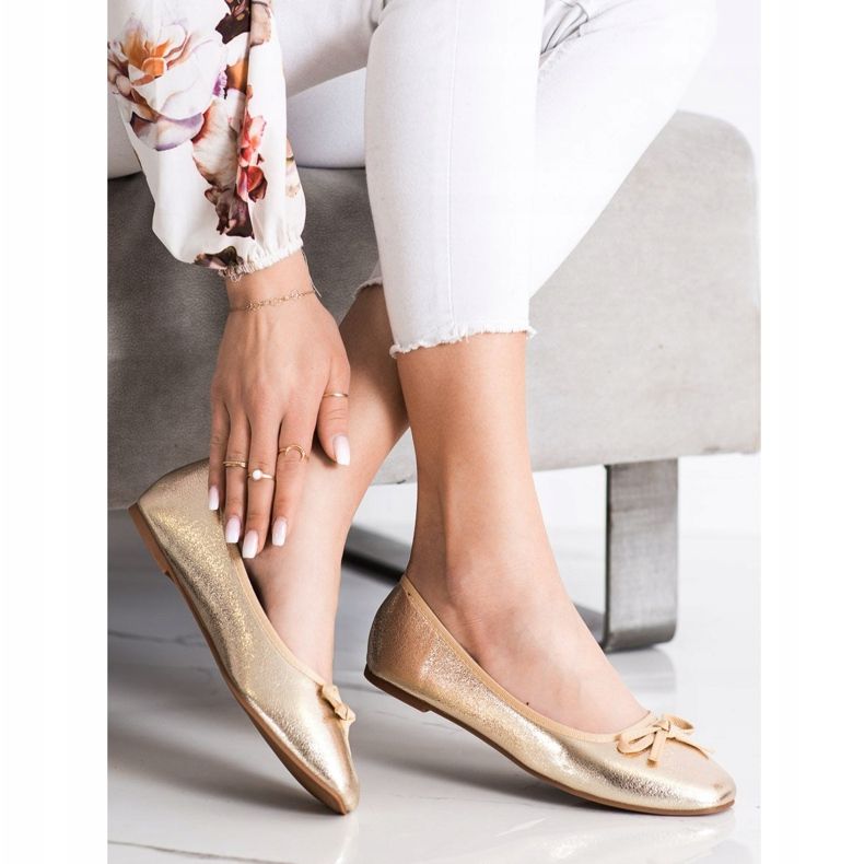 Goodin Ballerinas aus Öko-Leder golden 1