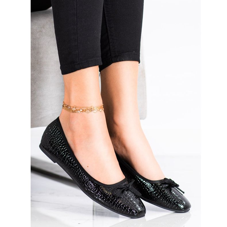 Goodin Ballerinas aus Öko-Leder schwarz 1