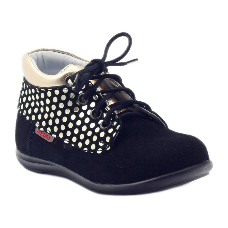 Mädchenstiefel Zarro 82/4 schwarz gold golden 1