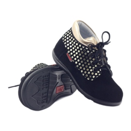 Mädchenstiefel Zarro 82/4 schwarz gold golden 3