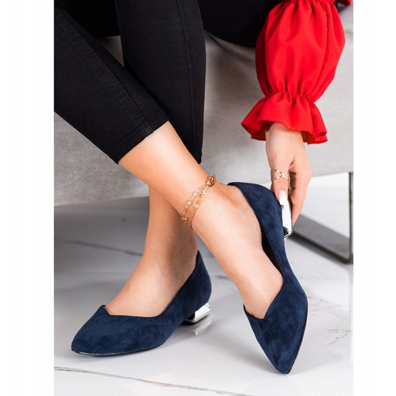 Goodin Pumps mit flachem Absatz navy blau blau 1