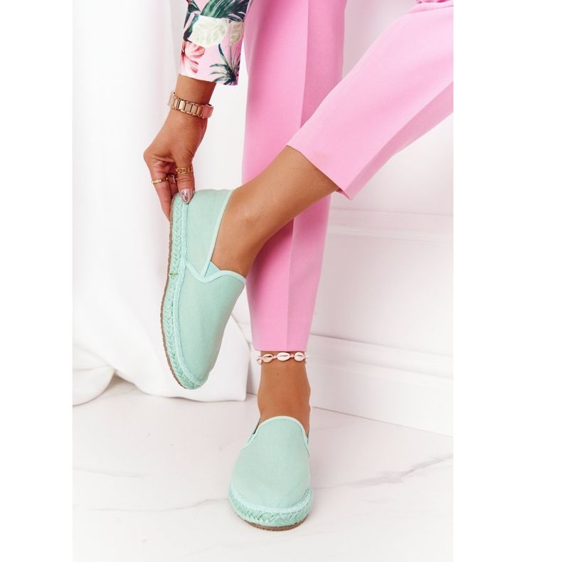 Grüne Espadrilles auf der geflochtenen Sohle Big Star DD274A141 2