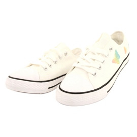 NEWS Weiße Sneaker mit gebundenen Schmetterlingen 21DZ35-3585 1