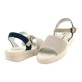 Bequeme Damen-Ledersandalen Filippo DS2021/21 grau 2