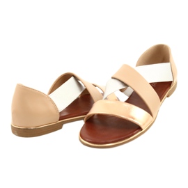 Damen Metallic Sandals Evento 21SD35-3882 Beige 2