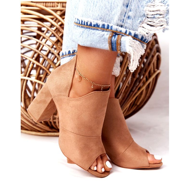 Frühlingsstiefel aus Wildleder On A Post Vinceza 21-17095 Beige 3