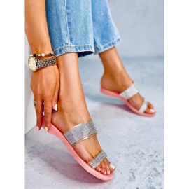 Rosa BG51 Rosa Silikon-Hausschuhe silber- 1