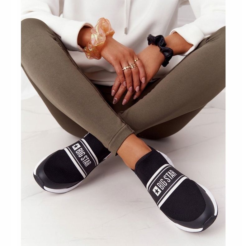 Sportschuhe Slip-On Memory Foam Big Star HH274536 Schwarz 1