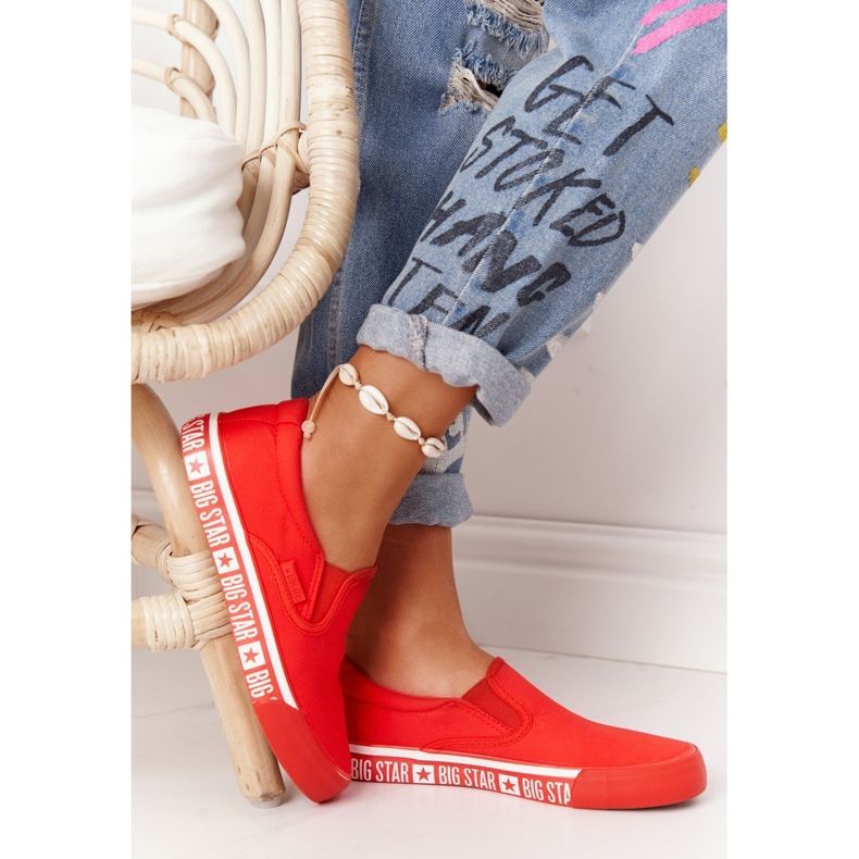 Damen Sneaker Slip-on Big Star HH274010 Rot 1