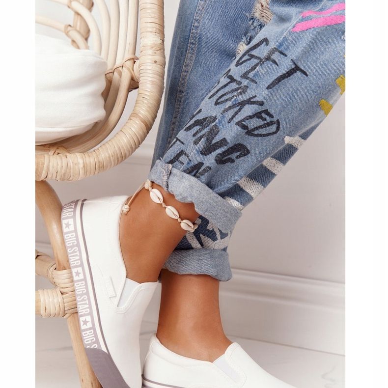 Damen Sneaker Slip-on Big Star HH274007 Weiß 2