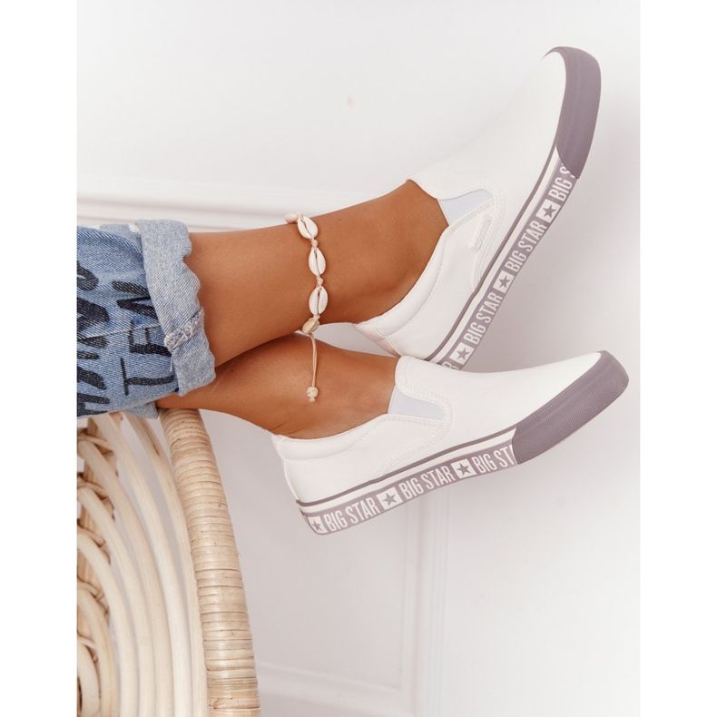 Damen Sneaker Slip-on Big Star HH274007 Weiß 1