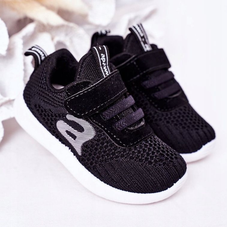 Apawwa Schwarze Sportschuhe für Kinder Little Sportsman 2