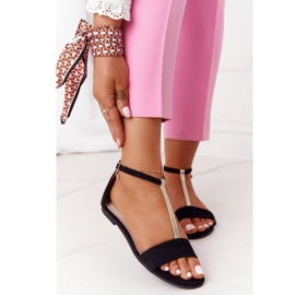 S.Barski Elegante Wildleder Sandalen S. Bararski 541-7 Schwarz 1