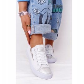 Damen Sneaker Weiß-Silber Festival silber- 2