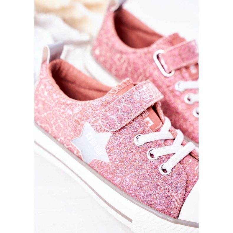 Kinder Sneaker mit Klettverschluss Big Star HH374027 Rosa 2