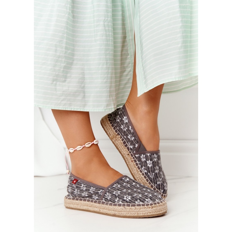 Espadrilles auf geflochtener Plattform Big Star AA274680 Grau 2