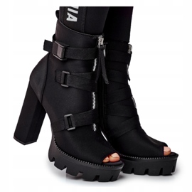PS1 Damen Stiefeletten Open Toe Black Gladios schwarz 3