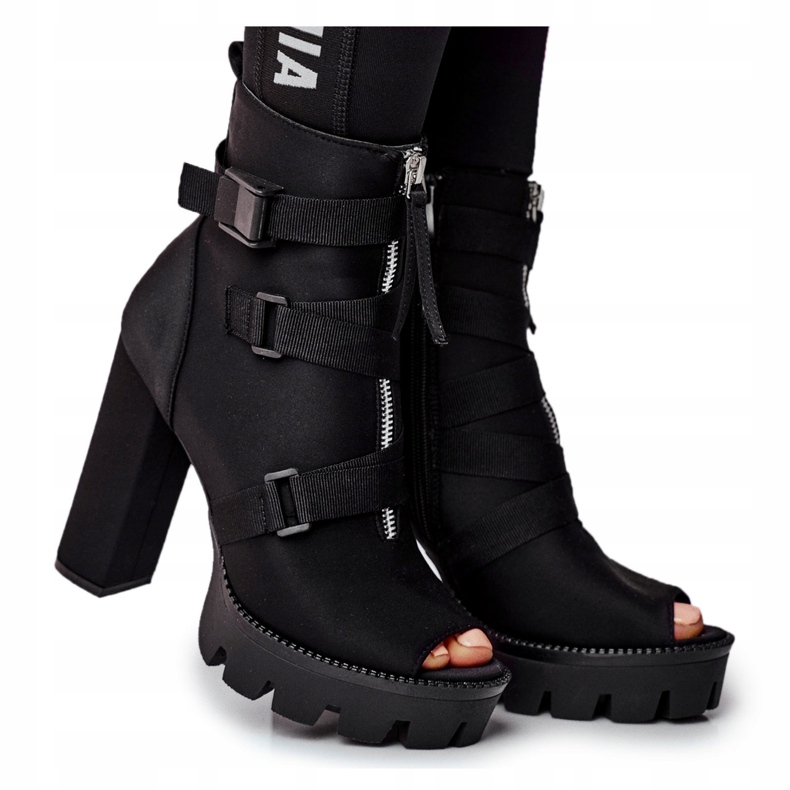 PS1 Damen Stiefeletten Open Toe Black Gladios schwarz 3