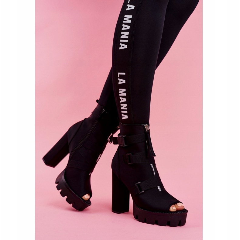 PS1 Damen Stiefeletten Open Toe Black Gladios schwarz 2