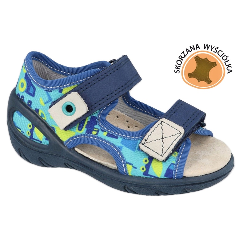Befado Kinderschuhe PU 065X156 navy blau blau grün 1