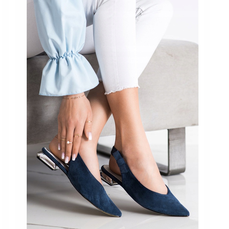 Goodin Stilvolle Pumps in Spitz marineblau blau 1