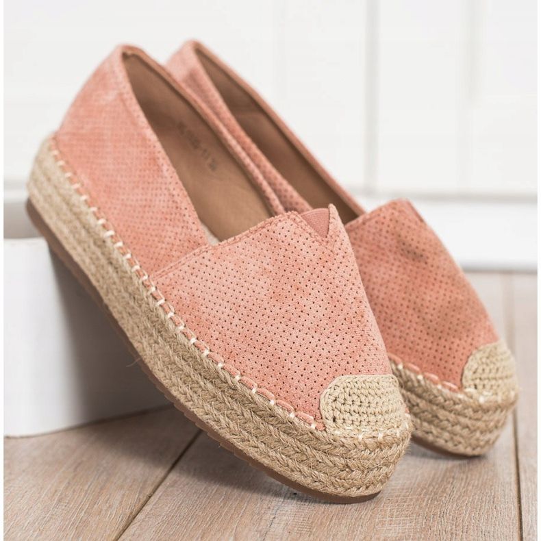 SHELOVET Espadrilles auf der Plattform rosa 2