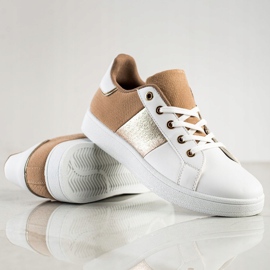 SHELOVET Modische Sneakers mit Schnürung weiß braun mehrfarbig 1