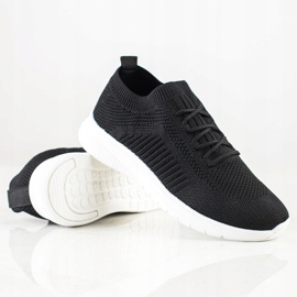 SHELOVET Bequeme durchbrochene Sportschuhe schwarz 1