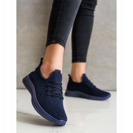 SHELOVET Durchbrochene Sportschuhe marineblau blau 2