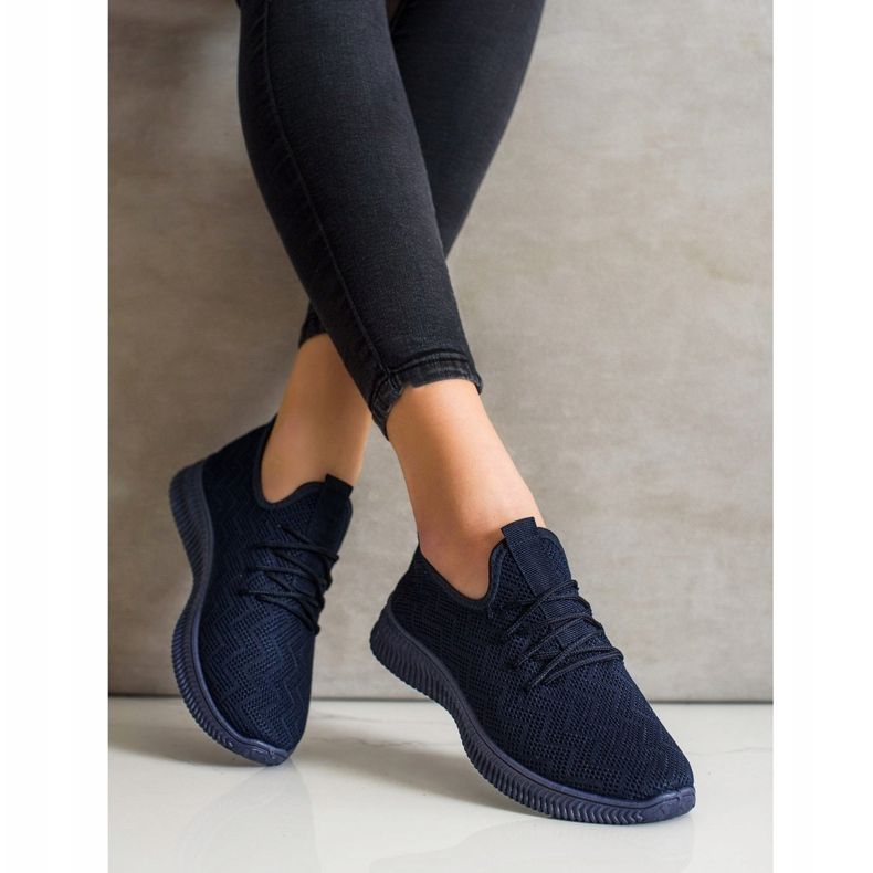 SHELOVET Durchbrochene Sportschuhe marineblau blau 1