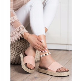 SHELOVET Hausschuhe auf der Plattform rosa 2