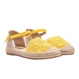 Gelbe Espadrilles mit Babyspitze 1