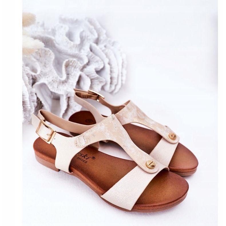 S.Barski Kindersandalen S. Bararski Comfort Złote weiß silber- golden 1