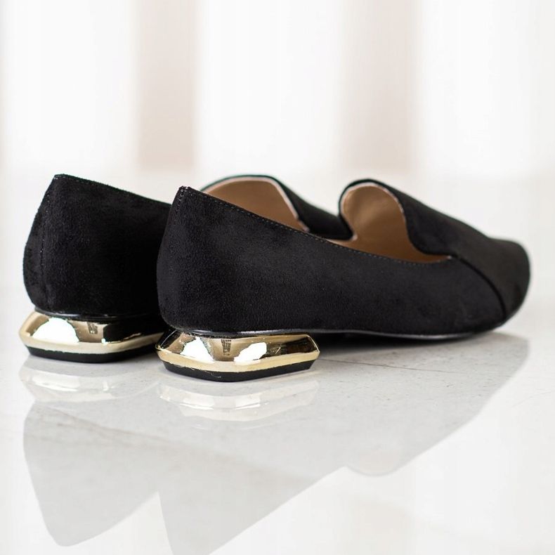 Goodin Pumps mit goldenem Absatz schwarz 1