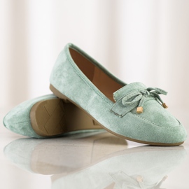 Anesia Paris Slipper mit Schleife grün 1