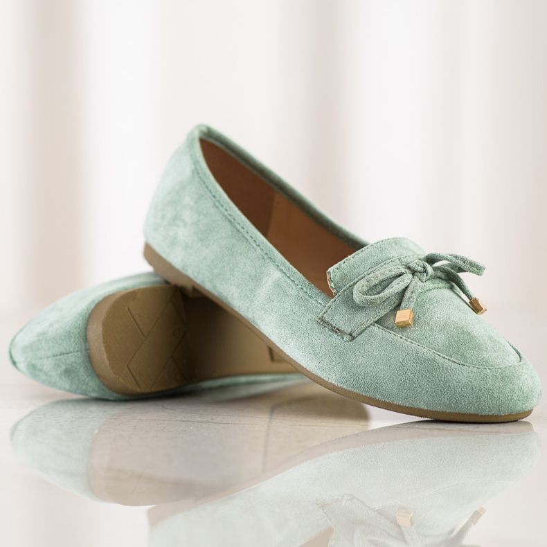 Anesia Paris Slipper mit Schleife grün 1