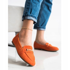 Anesia Paris Elegante Wildleder-Loafer orange 2