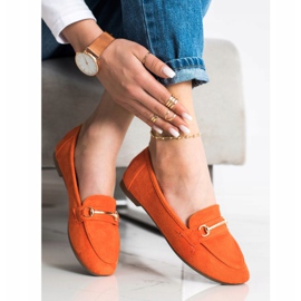 Anesia Paris Elegante Wildleder-Loafer orange 3