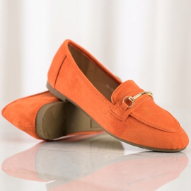 Anesia Paris Elegante Wildleder-Loafer orange 1