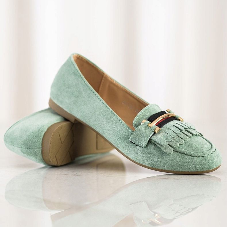 Anesia Paris Stylische Loafer grün 1