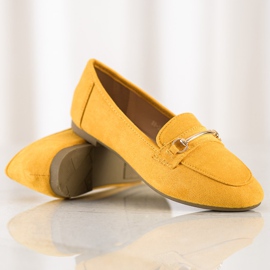 Anesia Paris Elegante Wildleder-Loafer gelb 1