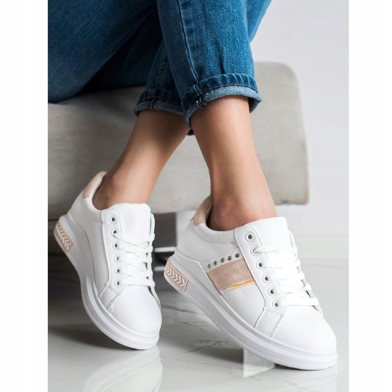 SHELOVET Lässige Turnschuhe weiß 1