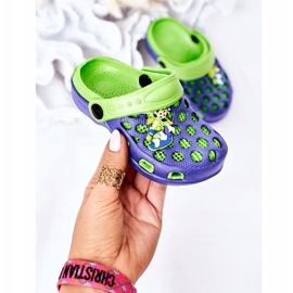 Kinder Hausschuhe aus Schaumstoff Crocs Marineblau-Grün Jupiter 2