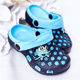 Kinder Hausschuhe aus Schaumstoff Crocs Marineblau Jupiter navy blau 1