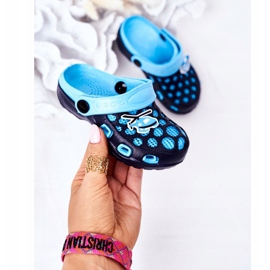 Kinder Hausschuhe aus Schaumstoff Crocs Marineblau Jupiter navy blau 2