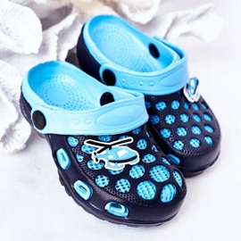 Kinder Hausschuhe aus Schaumstoff Crocs Marineblau Jupiter navy blau 1