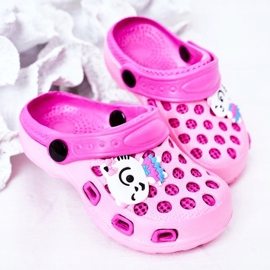 Kinder Hausschuhe aus Schaumstoff Crocs Pink Jupiter rosa 2